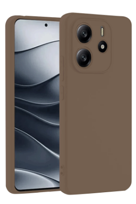 Newface Xiaomi Redmi Note 14 4G Kılıf First Silikon - Kahverengi resmi