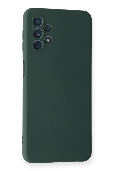 Newface Samsung Galaxy A52 Kılıf Nano içi Kadife Silikon - Koyu Yeşil resmi
