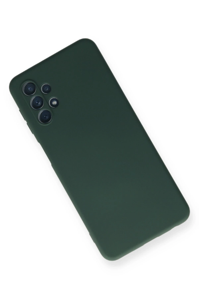 Newface Samsung Galaxy A52 Kılıf Nano içi Kadife Silikon - Koyu Yeşil resmi