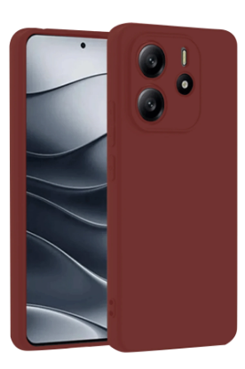 Newface Xiaomi Redmi Note 14 4G Kılıf First Silikon - Bordo resmi