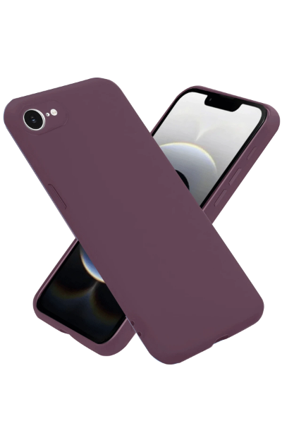 Newface iPhone 16E Kılıf First Silikon - Mürdüm resmi