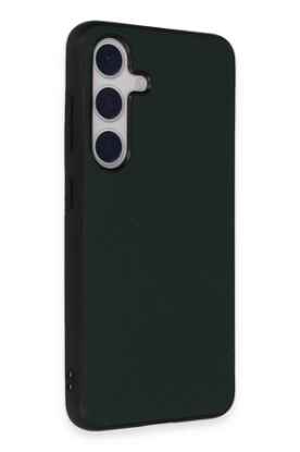 Newface Samsung Galaxy S24 Kılıf Taft Kapak - Koyu Yeşil resmi