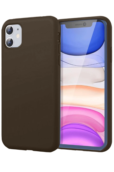 Newface iPhone 11 Kılıf First Silikon - Kahverengi resmi