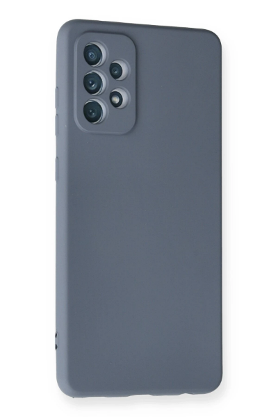 Newface Samsung Galaxy A72 Kılıf Nano içi Kadife Silikon - Gri resmi