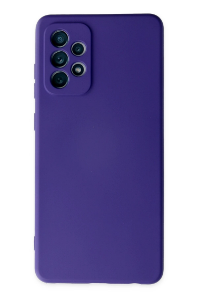 Newface Samsung Galaxy A72 Kılıf Nano içi Kadife Silikon - Mor resmi