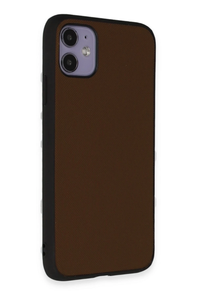 Newface iPhone 11 Kılıf Taft Kapak - Kahverengi resmi