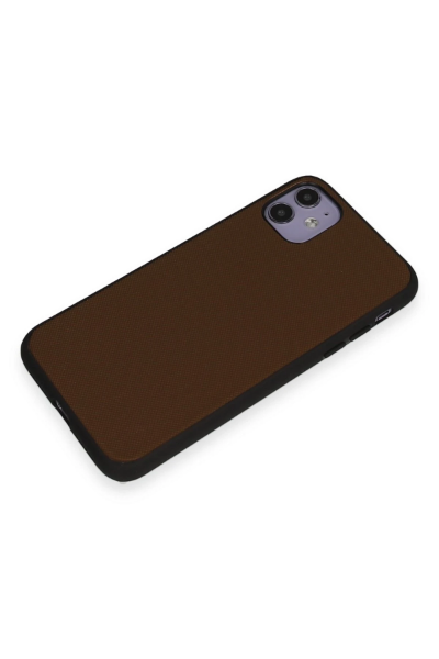 Newface iPhone 11 Kılıf Taft Kapak - Kahverengi resmi