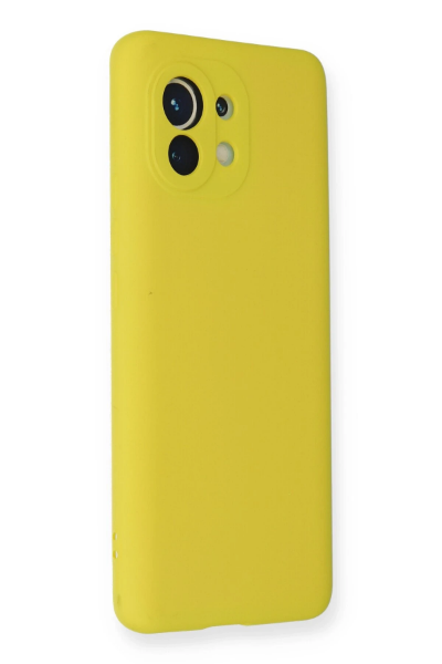 Newface Xiaomi Mi 11 Kılıf Nano içi Kadife Silikon - Sarı resmi