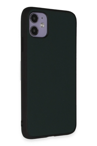 Newface iPhone 11 Kılıf Taft Kapak - Koyu Yeşil resmi
