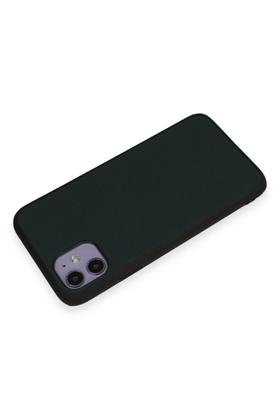 Newface iPhone 11 Kılıf Taft Kapak - Koyu Yeşil resmi