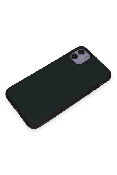 Newface iPhone 11 Kılıf Taft Kapak - Koyu Yeşil resmi