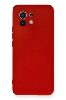 Newface Xiaomi Mi 11 Kılıf Nano içi Kadife Silikon - Kırmızı resmi