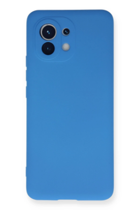 Newface Xiaomi Mi 11 Kılıf Nano içi Kadife Silikon - Mavi resmi