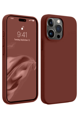Newface iPhone 15 Pro Max Kılıf First Silikon - Bordo resmi
