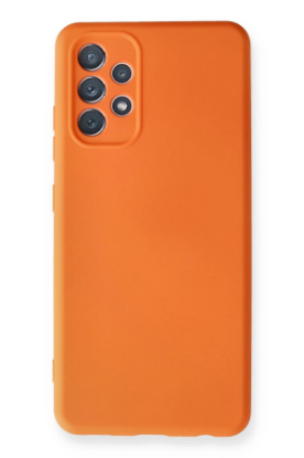 Newface Samsung Galaxy A32 Kılıf Nano içi Kadife Silikon - Turuncu resmi