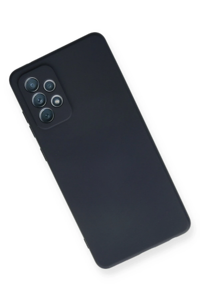 Newface Samsung Galaxy A72 Kılıf Nano içi Kadife Silikon - Lacivert resmi