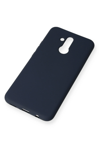 Newface Huawei Mate 20 Lite Kılıf Nano içi Kadife Silikon - Lacivert resmi