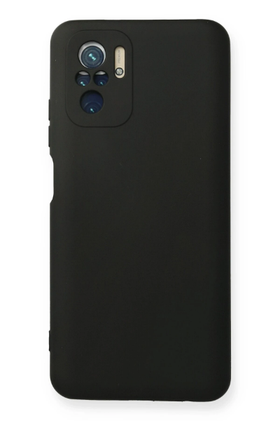 Newface Xiaomi Redmi Note 10 Kılıf Nano içi Kadife Silikon - Siyah resmi