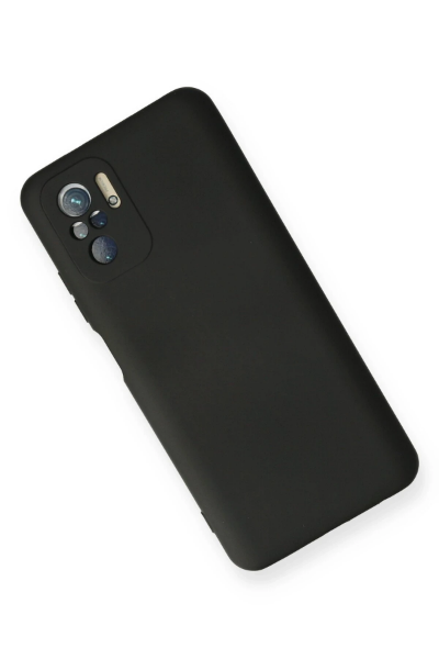 Newface Xiaomi Redmi Note 10 Kılıf Nano içi Kadife Silikon - Siyah resmi