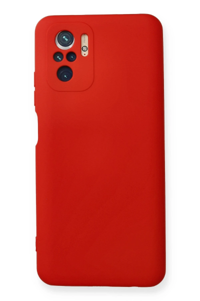 Newface Xiaomi Redmi Note 10 Kılıf Nano içi Kadife Silikon - Kırmızı resmi