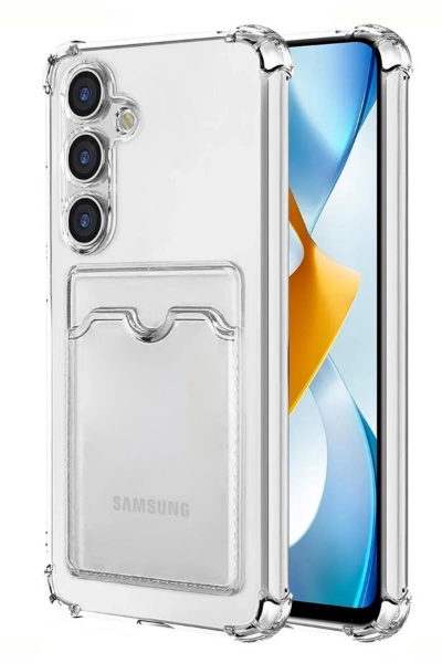 Newface Samsung Galaxy S24 Plus Kılıf Kart Şeffaf Silikon - Şeffaf resmi