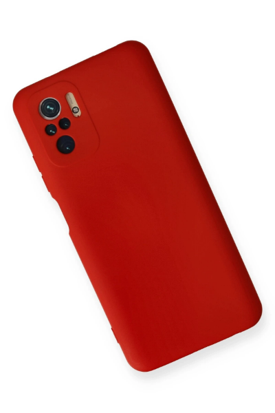 Newface Xiaomi Redmi Note 10 Kılıf Nano içi Kadife Silikon - Kırmızı resmi