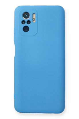 Newface Xiaomi Redmi Note 10 Kılıf Nano içi Kadife Silikon - Mavi resmi