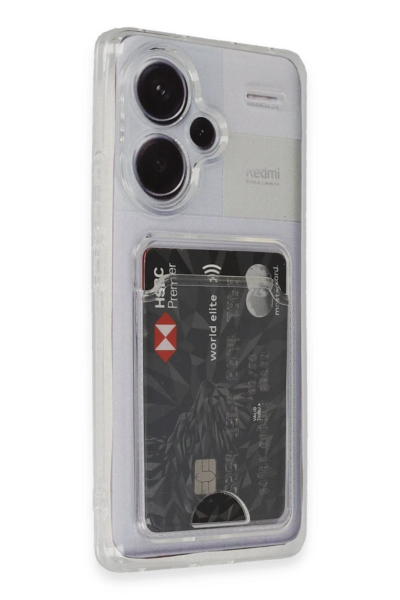 Newface Xiaomi Redmi Note 13 Pro Plus Kılıf Kart Şeffaf Silikon - Şeffaf resmi