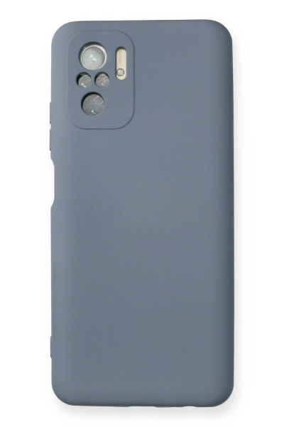 Newface Xiaomi Redmi Note 10 Kılıf Nano içi Kadife Silikon - Gri resmi
