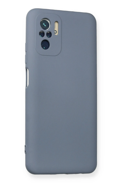 Newface Xiaomi Redmi Note 10 Kılıf Nano içi Kadife Silikon - Gri resmi