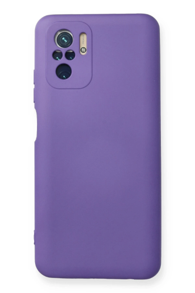 Newface Xiaomi Redmi Note 10 Kılıf Nano içi Kadife Silikon - Mor resmi