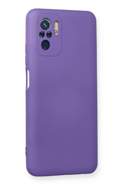 Newface Xiaomi Redmi Note 10 Kılıf Nano içi Kadife Silikon - Mor resmi