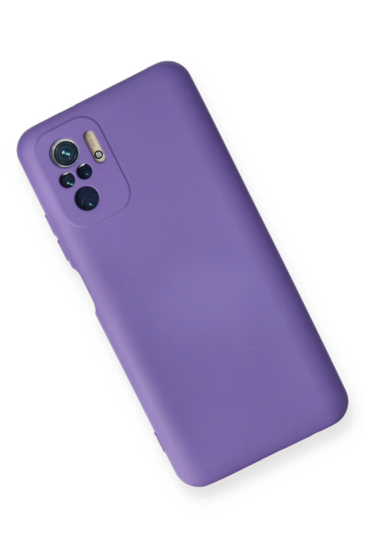 Newface Xiaomi Redmi Note 10 Kılıf Nano içi Kadife Silikon - Mor resmi