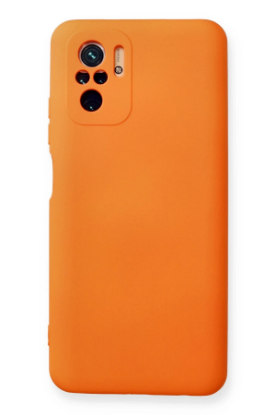Newface Xiaomi Redmi Note 10 Kılıf Nano içi Kadife Silikon - Turuncu resmi