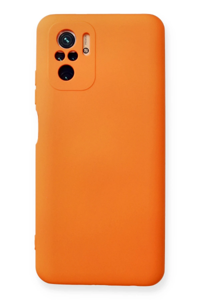 Newface Xiaomi Redmi Note 10 Kılıf Nano içi Kadife Silikon - Turuncu resmi