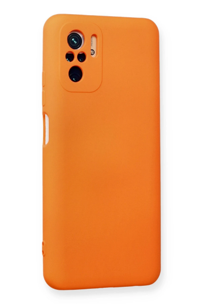 Newface Xiaomi Redmi Note 10 Kılıf Nano içi Kadife Silikon - Turuncu resmi