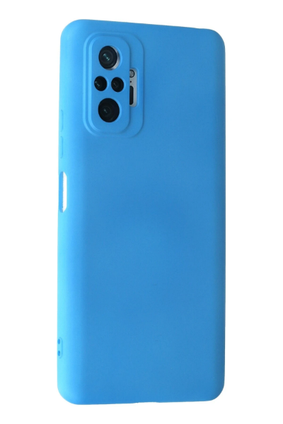 Newface Xiaomi Redmi Note 10 Pro Kılıf Nano içi Kadife Silikon - Mavi resmi