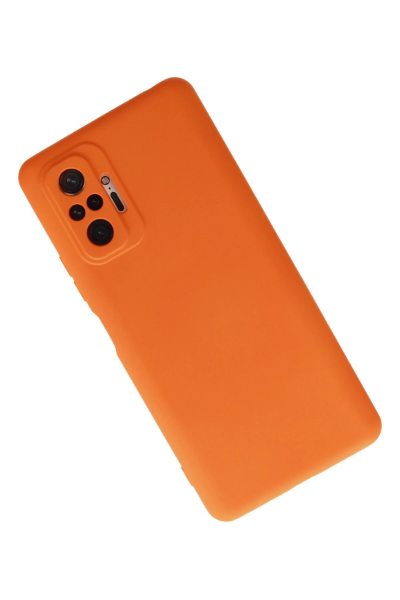 Newface Xiaomi Redmi Note 10 Pro Kılıf Nano içi Kadife Silikon - Turuncu resmi