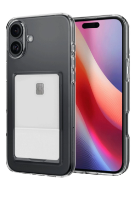 Newface iPhone 16 Plus Kılıf Kart Şeffaf Silikon - Şeffaf resmi