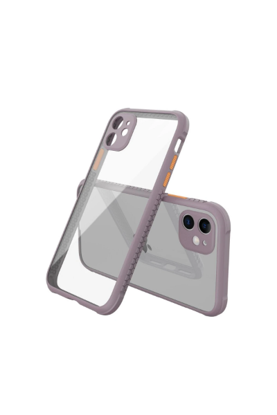 Newface iPhone 12 Mini Kılıf Miami Şeffaf Silikon - Açık Mor resmi