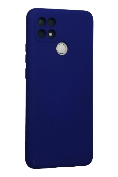 Newface Oppo A15 Kılıf Nano içi Kadife Silikon - Lacivert resmi