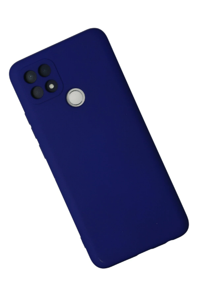 Newface Oppo A15 Kılıf Nano içi Kadife Silikon - Lacivert resmi