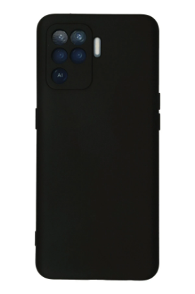 Newface Oppo Reno 5 Lite Kılıf Nano içi Kadife Silikon - Siyah resmi