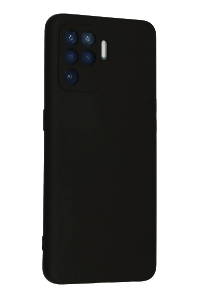 Newface Oppo Reno 5 Lite Kılıf Nano içi Kadife Silikon - Siyah resmi