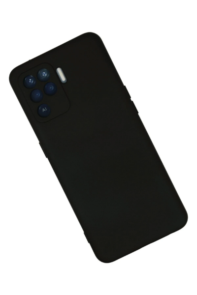 Newface Oppo Reno 5 Lite Kılıf Nano içi Kadife Silikon - Siyah resmi