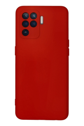Newface Oppo Reno 5 Lite Kılıf Nano içi Kadife Silikon - Kırmızı resmi