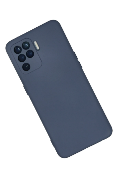 Newface Oppo Reno 5 Lite Kılıf Nano içi Kadife Silikon - Gri resmi