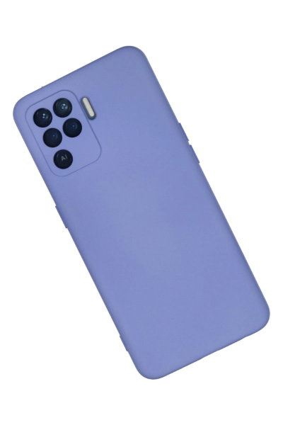 Newface Oppo Reno 5 Lite Kılıf Nano içi Kadife Silikon - Lila resmi