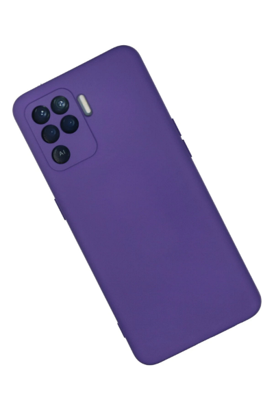 Newface Oppo Reno 5 Lite Kılıf Nano içi Kadife Silikon - Mor resmi