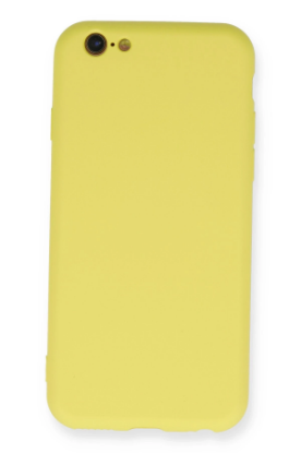 Newface iPhone 6 Kılıf Nano içi Kadife Silikon - Sarı resmi